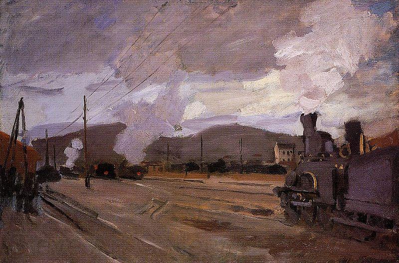 Claude Monet The Gare d'Argenteuil Norge oil painting art
